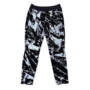 Helmut Lang Abstract Marble Print Pants Women's Petite Avant Garde